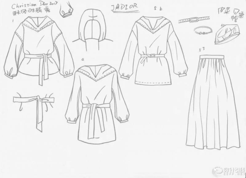 服装款式图 - Christian Dior2017秋冬RTW时装发布秀