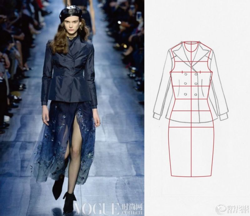 服装款式图 - Christian Dior2017秋冬RTW时装发布秀